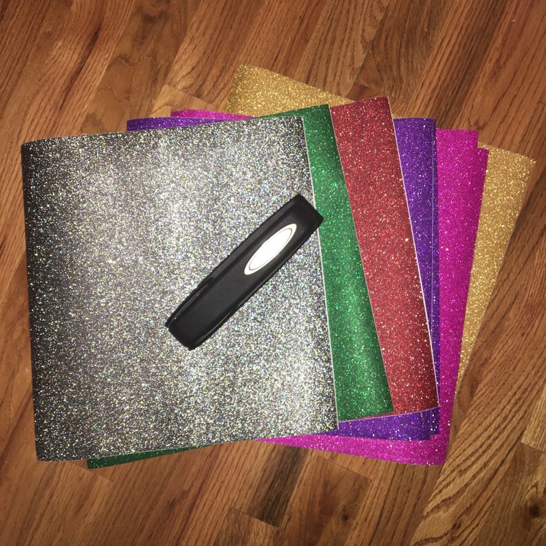 12 x 12 sheets of adhesive Cricut Glitter Vinyl Etsy