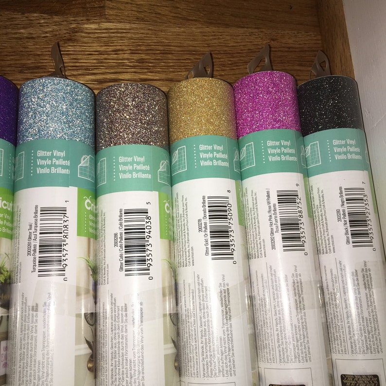12 x 12 sheets of adhesive Cricut Glitter Vinyl Etsy