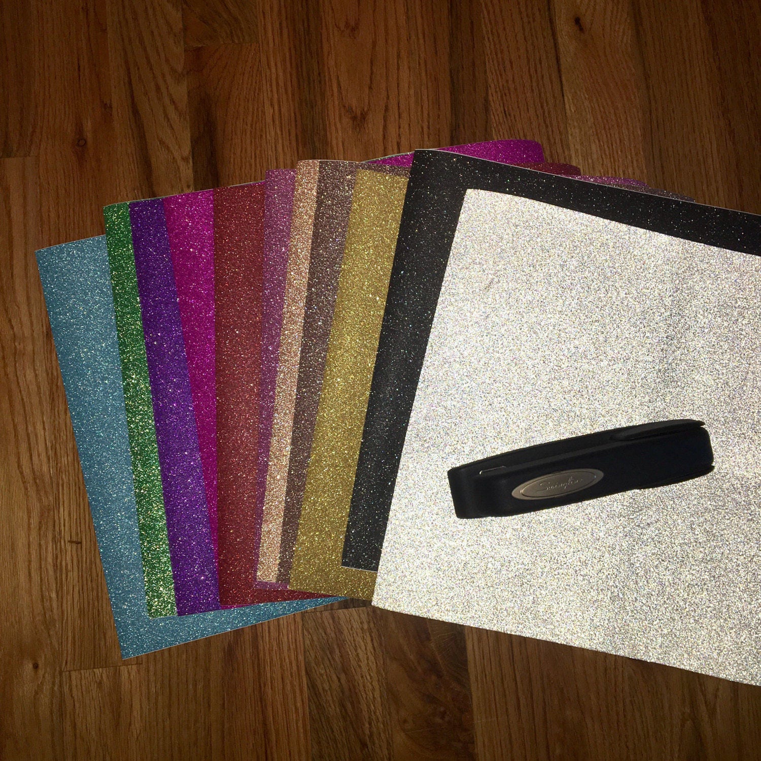 12 x 12 sheets of adhesive Cricut Glitter Vinyl Etsy