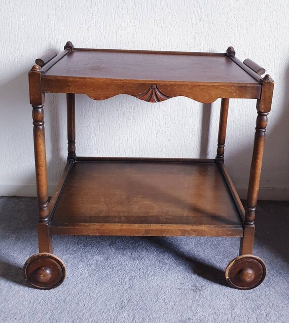 Antique Wooden Serving Cart 50