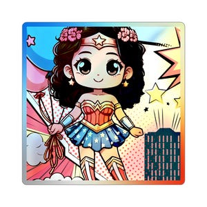 Wonder-Woman Holographic Die-Cut Sticker