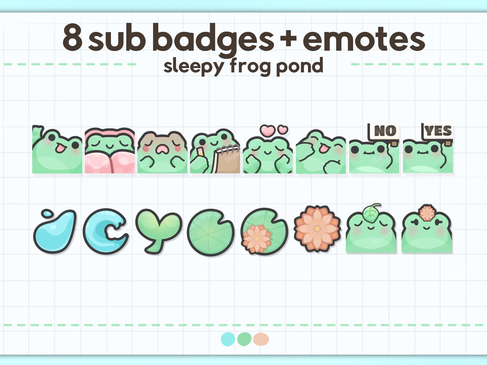 Sleepy Frog Pond Animated Twitch Stream Pack | Cozy Gaming Cottagecore ...