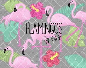 Clipart flaminga – natychmiastowe pobranie