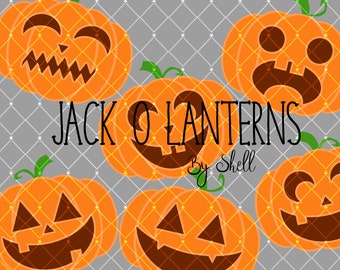 Jack O Lantern Clipart, Pumpkin Clip Art, Digital Clipart, Halloween Clipart, Digital Pumpkin, Halloween Graphics, Halloween Printable