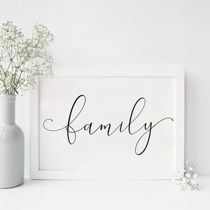 Family Sign, Printable Wall Art, Family Printable, Farmhouse Decor ...