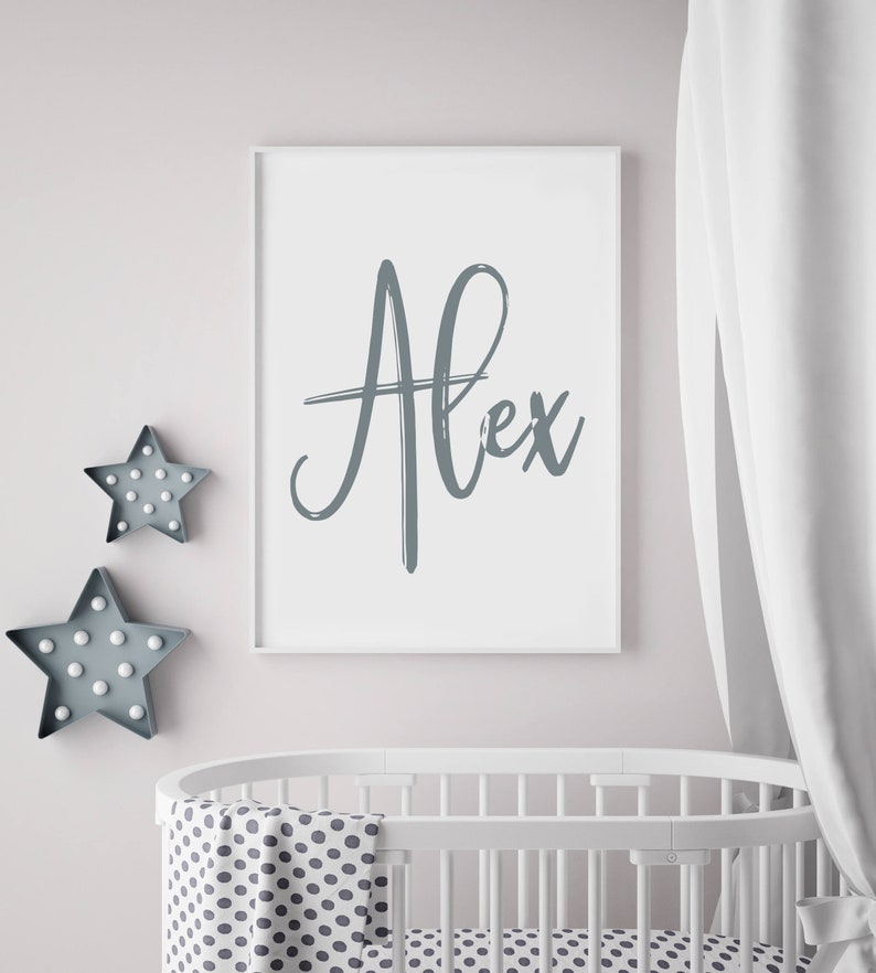 Custom Name Print, Nursery Decor, Nursery Print, Baby Name Print