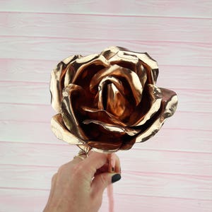 Copper rose, 7th anniversary gift, copper anniversary gift, wedding gift, copper jewerly, copper gift, 7th wedding gift, gift for her