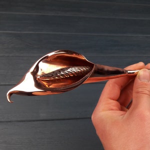 Copper flower, 7th anniversary gift for her, copper calla lili, copper anniversary gift, 7 year anniversary gifts, gift for her, copper gift