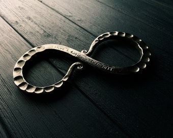 Símbolo de infinito de hierro, sexto aniversario, infinito de hierro, símbolo de infinito, regalos de sexto aniversario, regalo para ella, hierro, regalo de aniversario de hierro