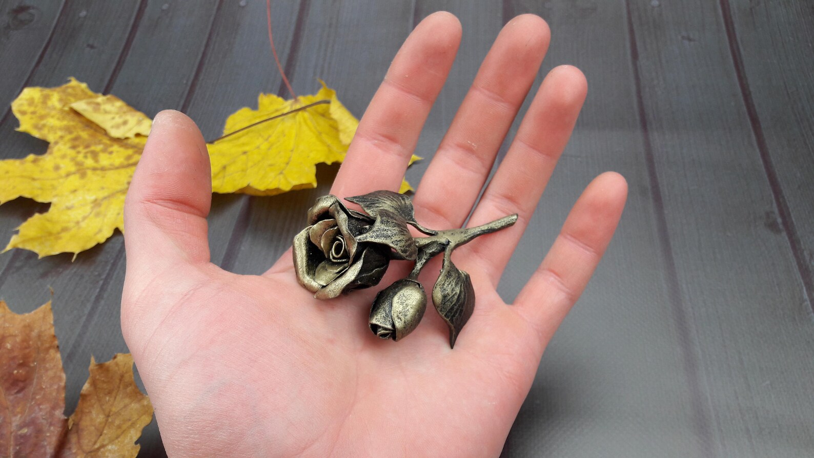 Iron Anniversary Gift for Her Iron Anniversary Metal Rose Etsy