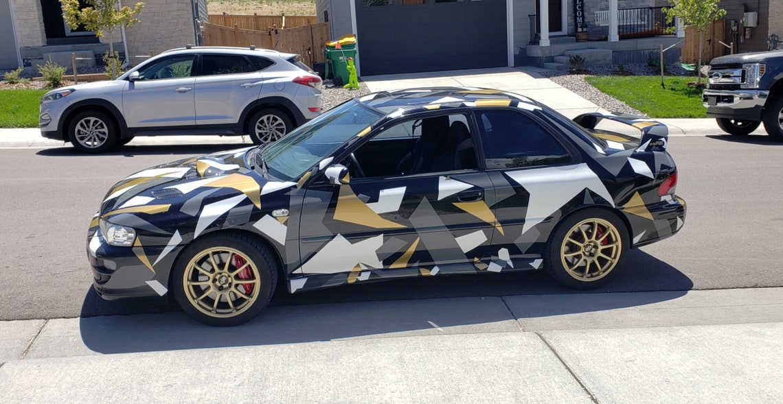 Vehicle Camo Wrap Auto Vinyl Wrap Geometric Camo Etsy