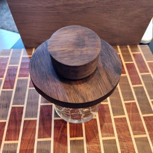 Precision CNC Machined Wood Cocktail Smoker | Artisan Walnut & Cherry Whiskey Infuser | Modern Bar ware Gift for Bourbon Lovers Groomsmen