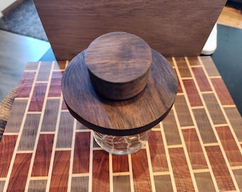 Precision CNC Machined Wood Cocktail Smoker | Artisan Walnut & Cherry Whiskey Infuser | Modern Bar ware Gift for Bourbon Lovers Groomsmen