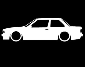 BMW E30 Vinyl Decal - Car Outline Sticker