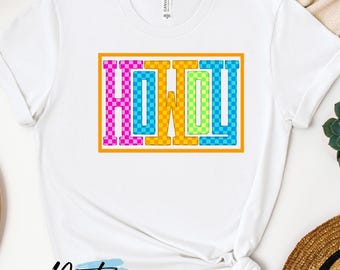 Western Checkered Howdy Tee | Trendy Cowgirl Shirt | Country Boutique Graphic Tee