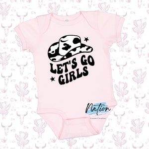 Let's Go Girls Bodysuit//Western baby//cowgirl baby//girl bodsuit//baby gift