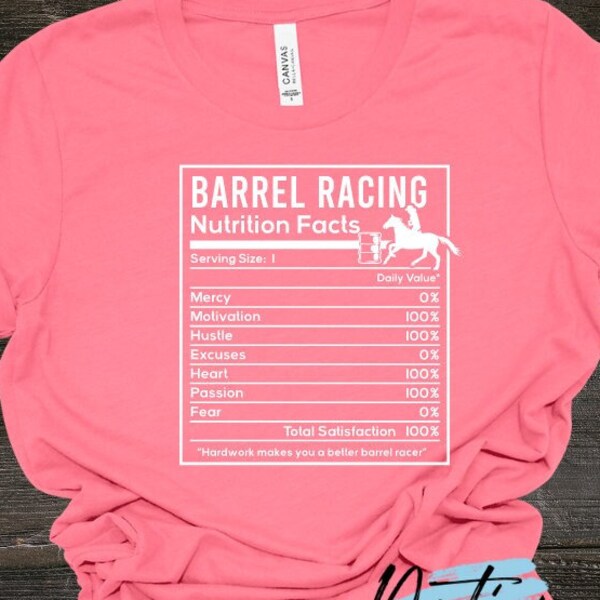 Barrel Racing Facts T-Shirt, Rodeo, Barrel Racer, horseback, cowboy, horse, cowgirl, racing