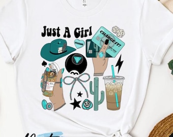 Just A Girl Graphic Tee: Western Country T-Shirt