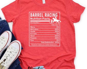 Youth Barrel Racing Facts T-Shirt: Western Country Horse Tee