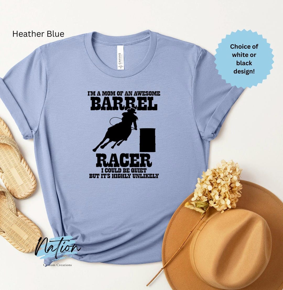 Barrel Racer Mom T-shirt, Horse Show Tee, Bella Canvas - Etsy
