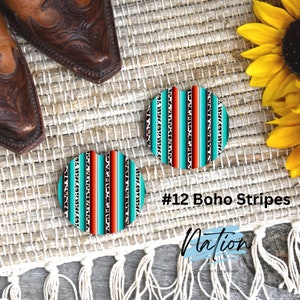 Western Themed Car Coasters 2 /Cowgirl/Cowboys/Turquoise/Cowhide/Country Roads/Cactus/Backroads/Wanderer