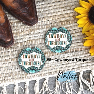 Western Themed Car Coasters/Cowgirl/Cowboys/Turquoise/Cowhide/Country Roads/Cactus/Backroads/Wanderer