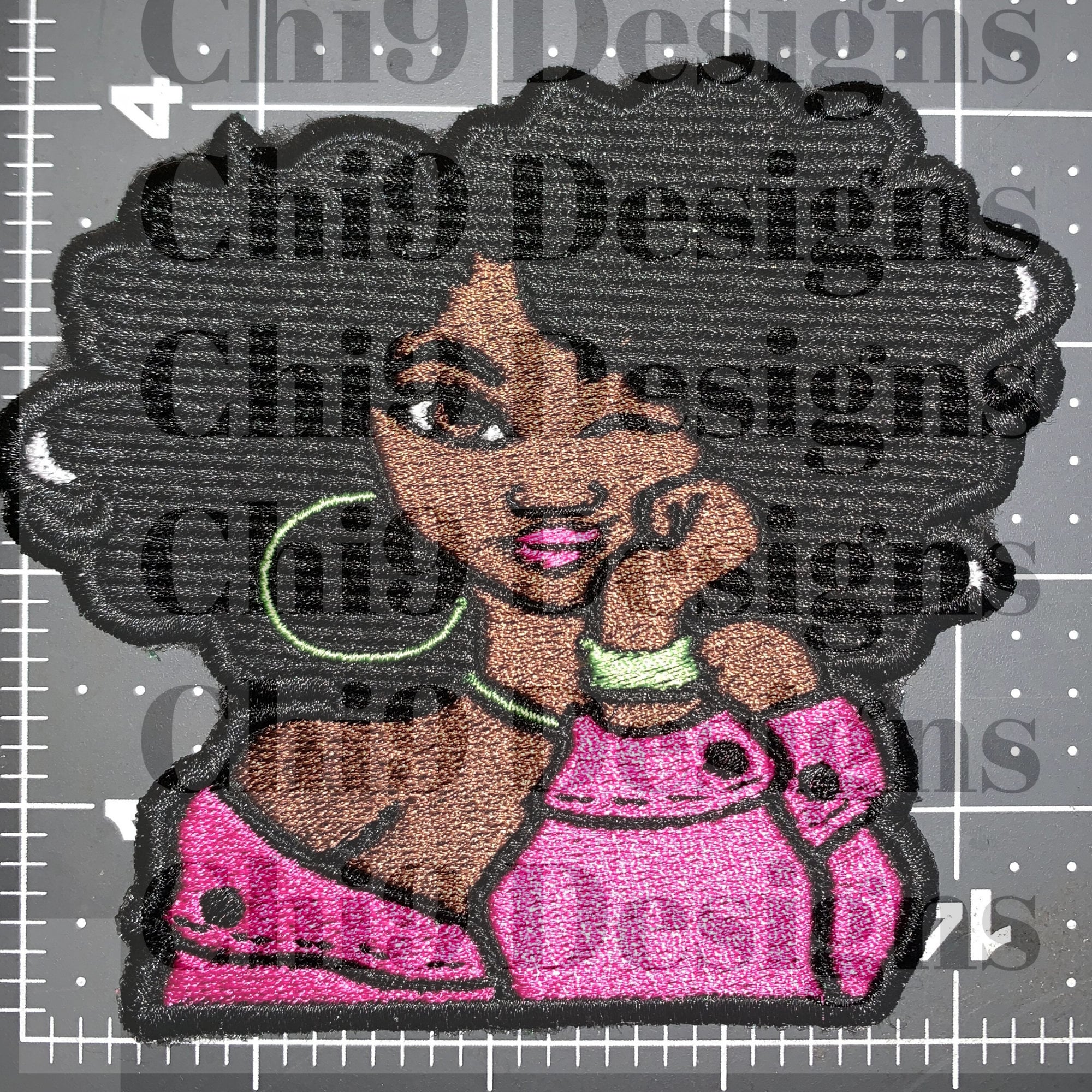 Winking Eye Afro Patch - Etsy