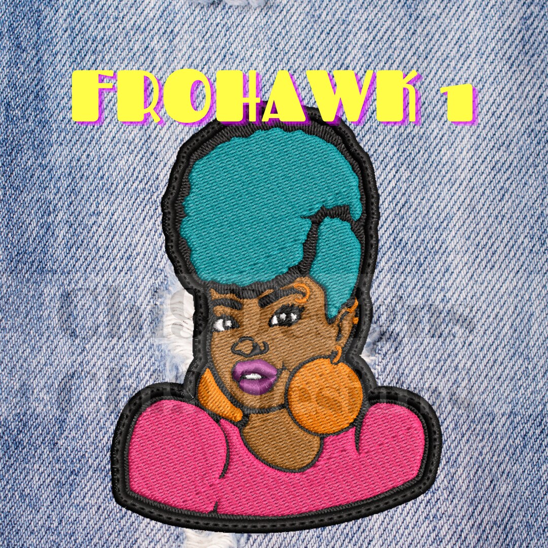 Frogawk Frohawk Lady Embroidered Iron on Patch (4x7 In) - Etsy