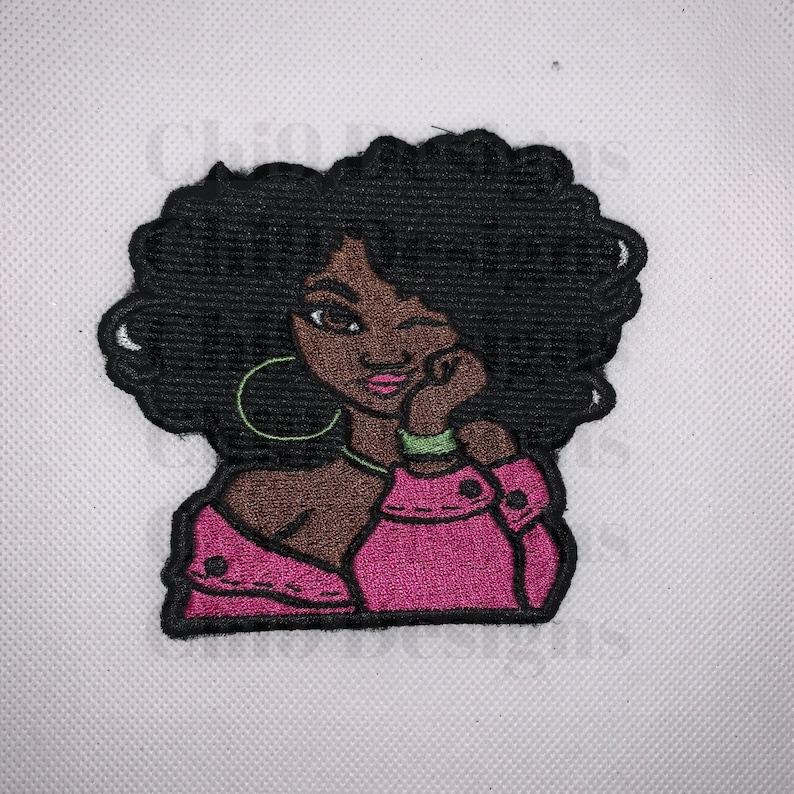 Winking Eye Afro Patch - Etsy