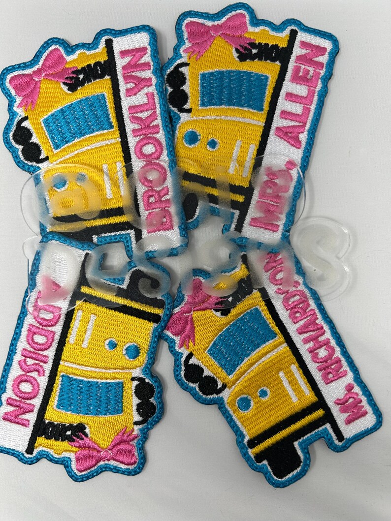 Custom School Bus Embroidered Patch: Personalized Iron-on/sew-on - Etsy