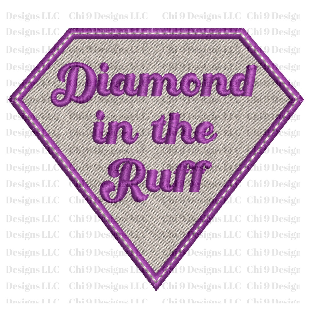 Iron Ruff Toul Embroidered Diamond in the Ruff Iron-on Patch (3.5x3.1 In) - Etsy