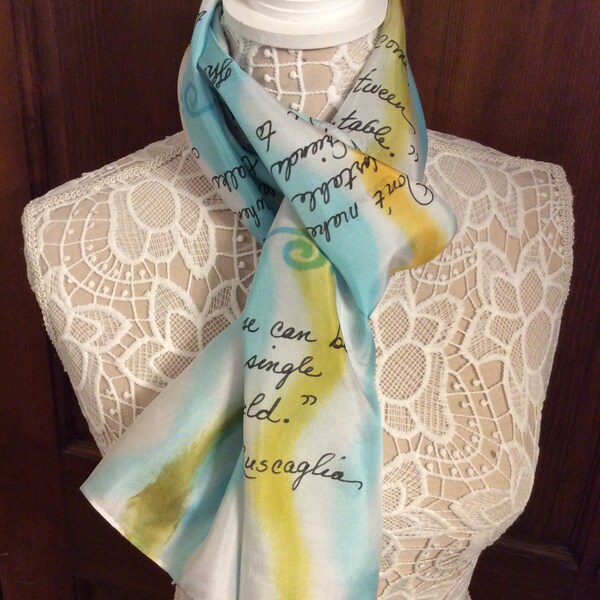Quote Scarf Etsy