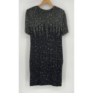 stenay beaded silk dress stenay beaded dress Stenay Size 12 100% Silk Dress Oh She Thrifts