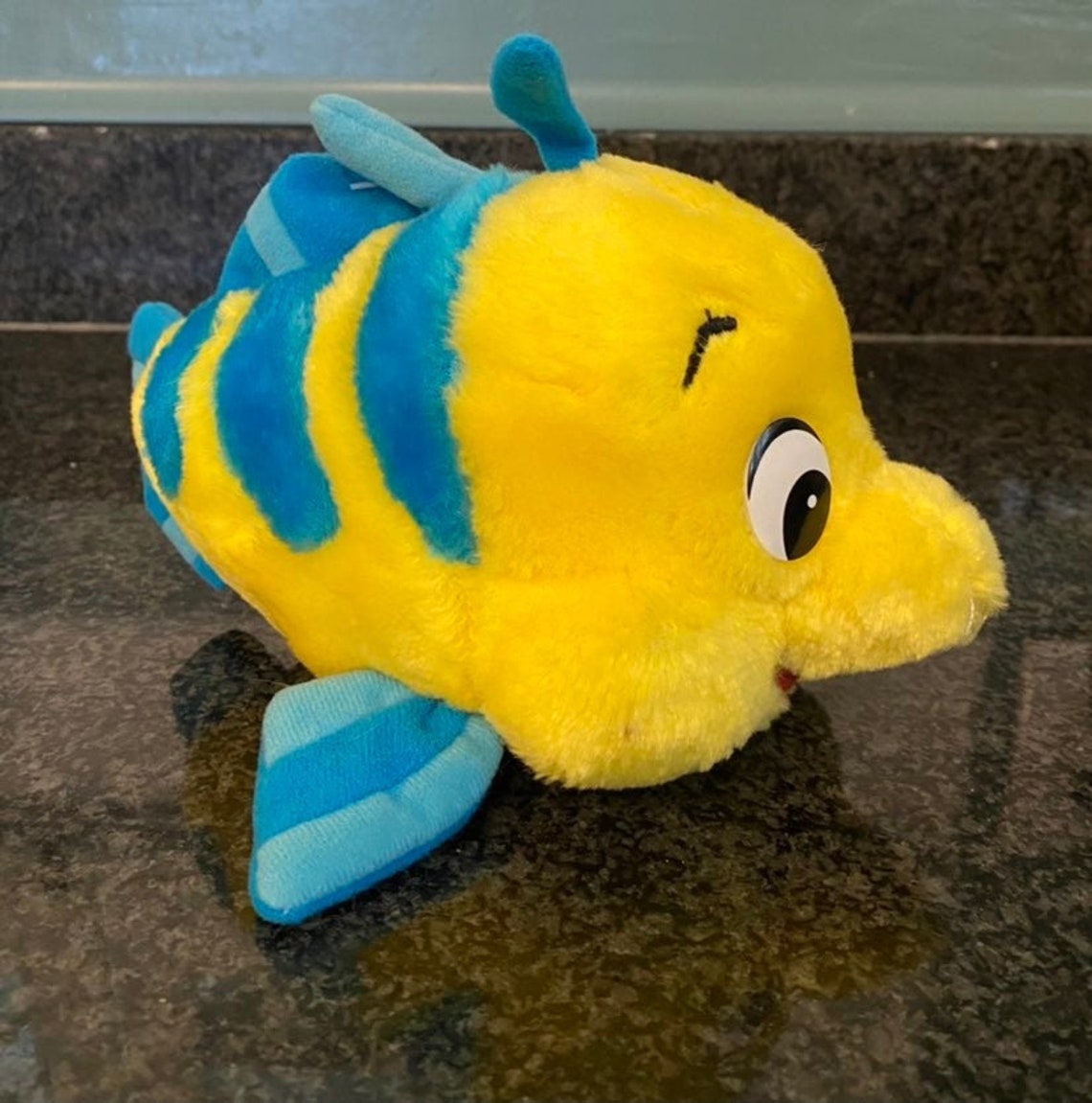New Rare Vintage Little Mermaid Flounder Disney Plush with Etsy