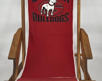 Georgia Bulldogs NCAA Wooden Rocking Chair Foldable Tailgating Mancave