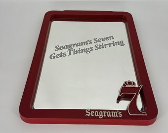 VTG RARE Original Seagrams Seven Bar Tavern Advertising Mirror