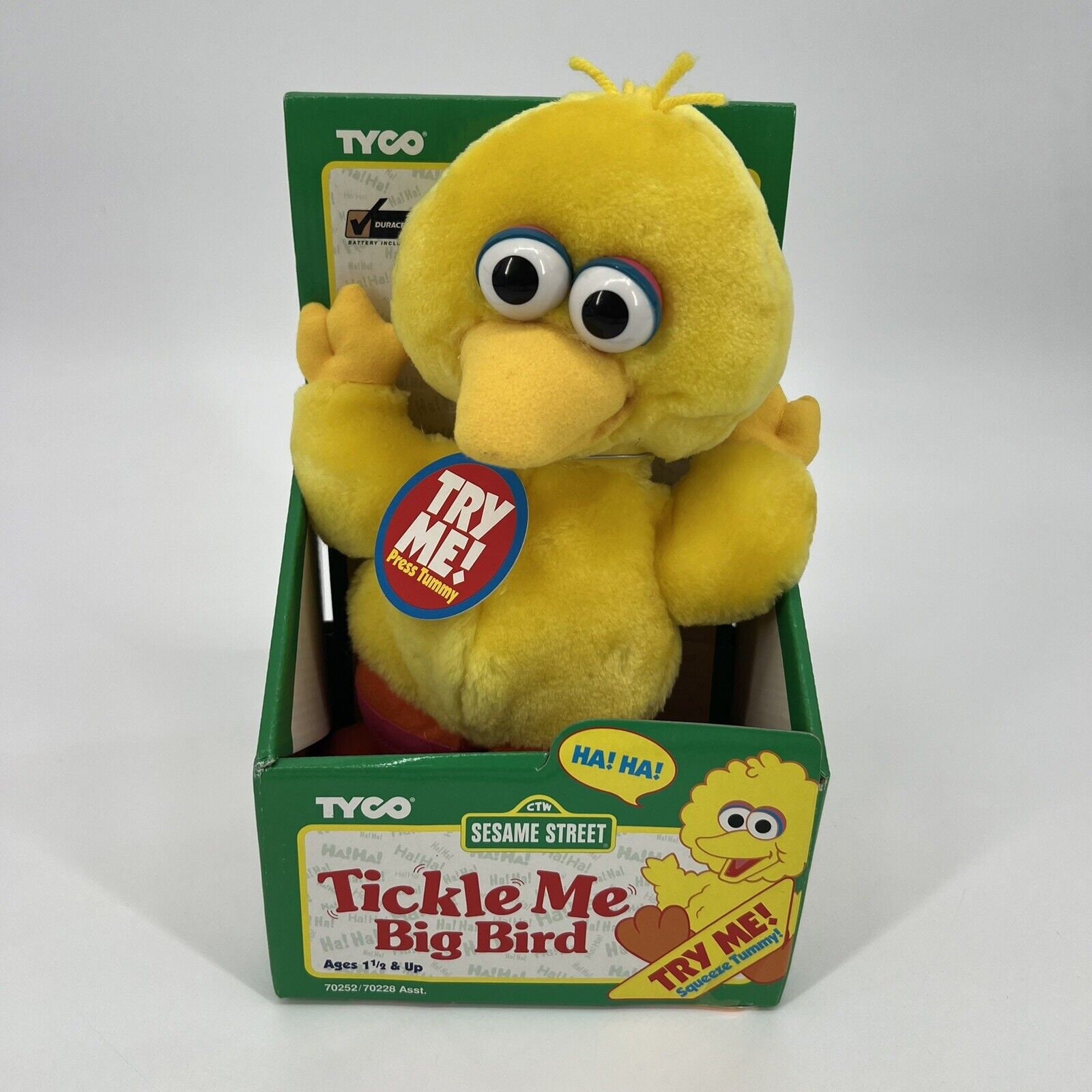 Big Bird Sesame Street Tickle Vintage 1996 Tyco Tickle Me Big Bird