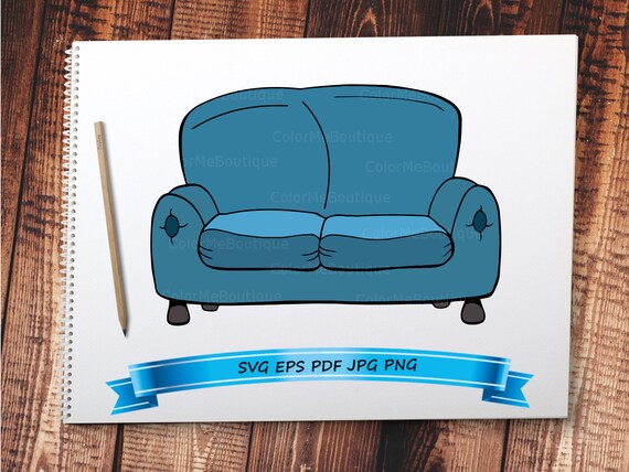 Couch Clipart Etsy