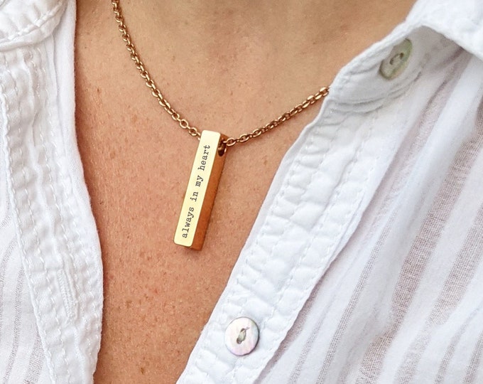 Cremation Jewelry for Women Men Personalized Cremation Urn Necklace for Ashes Memorial Bar Necklace Loss of Dog Gift Jewelry for Human Ashes