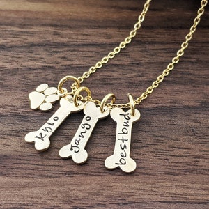 Dog Bone Necklace, Dog Bone Charm, Dog Mom Gift, Dog Paw, Dog Charm Necklace, Dog Lover Necklace, Dog Lover Gift, Animal Lover Gift