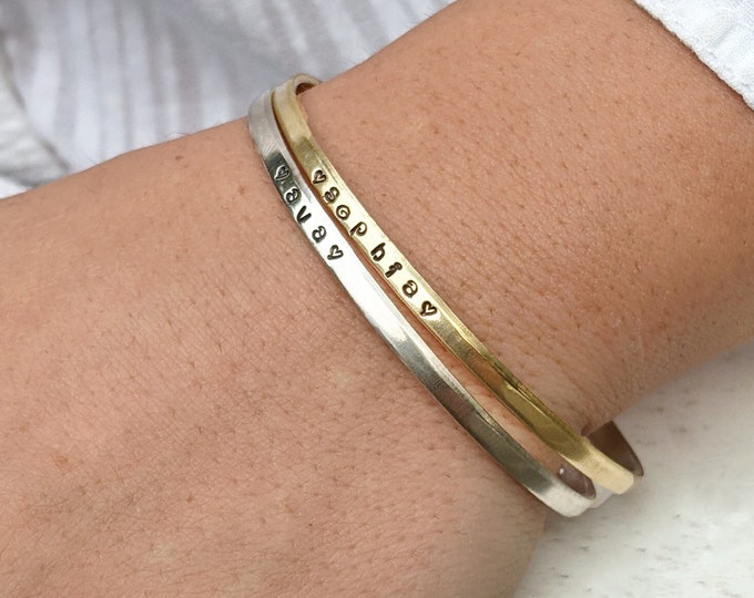 Mom Cuff Bracelet Kids Name Bracelet Mothers Day Gift Cuff Bracelet For Grandma Custom Name Bracelet