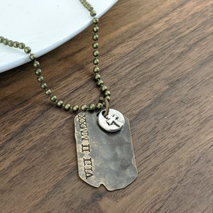 Personalized Mens Necklace, Personalized Dog Tag Necklace, Cross Necklace, Mens Dog Tag Necklace, Custom Mens Jewelry, Mens Gifts
