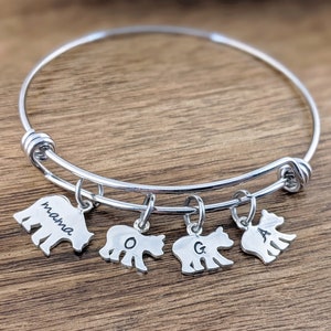 Mama Bear, Baby Bear Bracelet - Mama Bear Jewelry - Bear Cubs Bracelet - Bear Cub Jewelry - Mothers Bracelet - Mom Bracelet - Daughter Gift