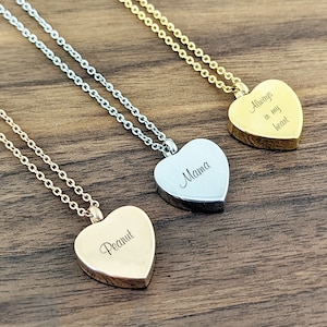 Rose Gold Heart, Personalized Cremation Jewelry, Ash Jewelry, Heart Cremation Pendant, Urn Necklace For Ashes, Cremation Necklace, Memorial