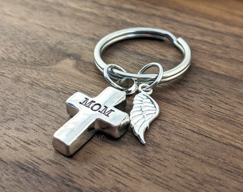 Cremation Keychain, Cremation Jewelry, Cross Urn keychain For Ashes, Cremation keyring, Cremation Keepsake, Loss of Mother. Loss of Father