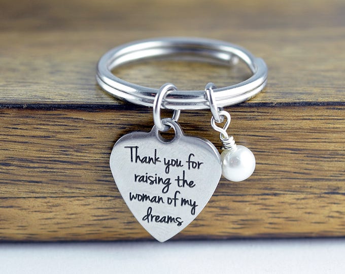 thank you for raising the woman of my dreams, gift for mother in law to be, mother of the bride gift from groom, wedding gift jewelry