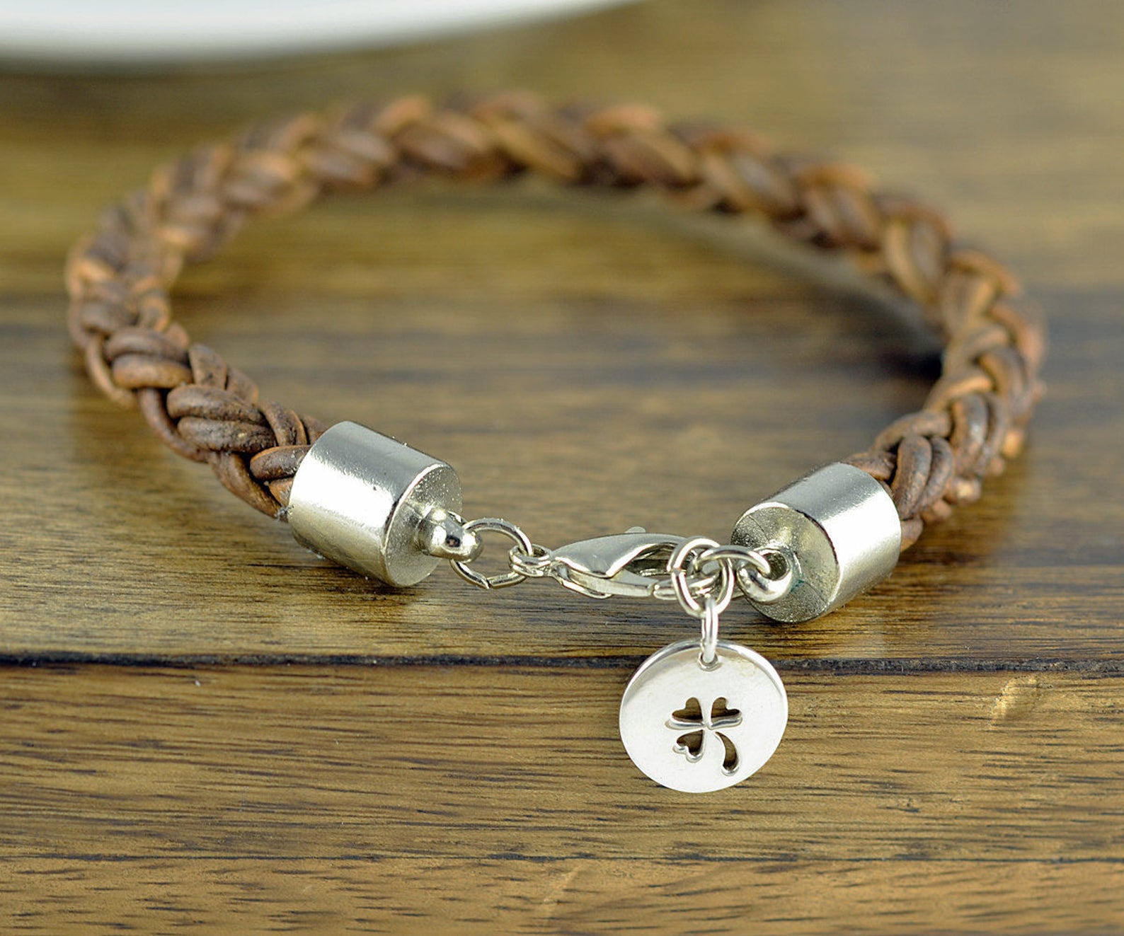 Mens Leather Bracelet Mens Charm Bracelet Mens Bracelet Etsy