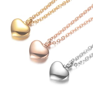 Cremation Jewelry, Ash Jewelry, Heart Cremation Pendant, Urn Necklace For Ashes, Silver Rose Gold Heart Necklace, Cremation Necklace