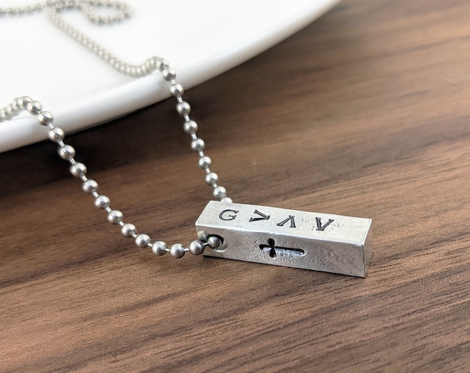 Gift For Men, Boyfriend Gift, God is Greater, Religious Jewelry, Christian Gift, Christian Gift, Son Gift, Bible Verse Jewelry