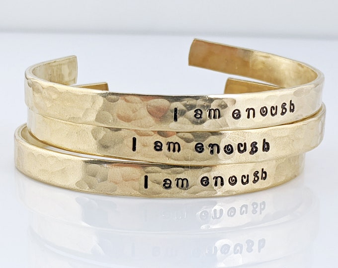 Custom Cuff Bracelet, Personalized Cuff Bracelet, Gold Cuff Bracelet, Inspirational Jewelry, Inspirational Bracelet, Inspirational Quote